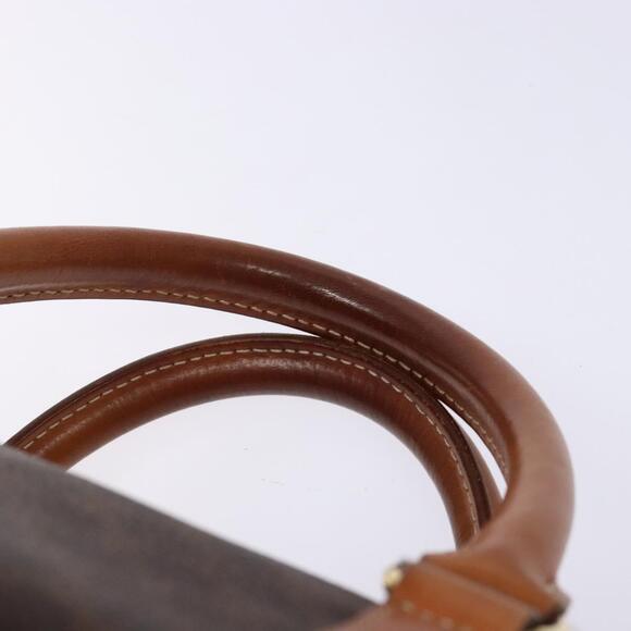 CELINE Macadam Canvas Hand Bag Pvc Leather Brown Gold - Picture 8 of 13